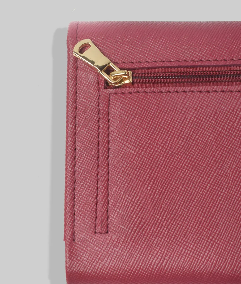 Gary Men's Maroon Leather Wallet - back