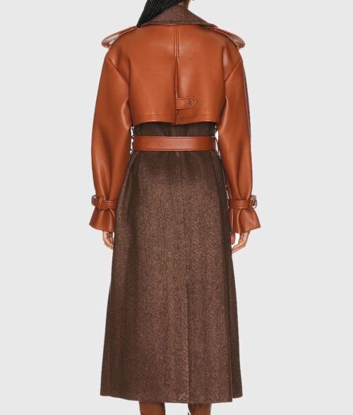 Meredith Luciano Brown Trench Coat - Clearance Item - Back