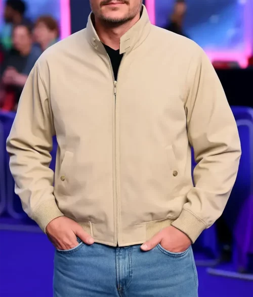 Pedro Pascal Beige Cotton Jacket - Front