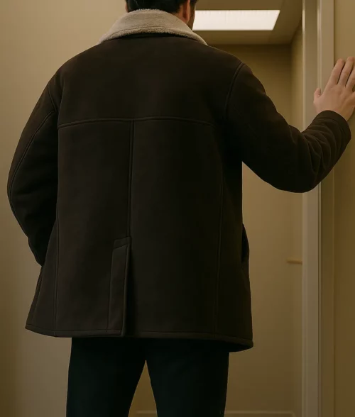 Dept. Q Matthew Goode Brown Suede Jacket - Back