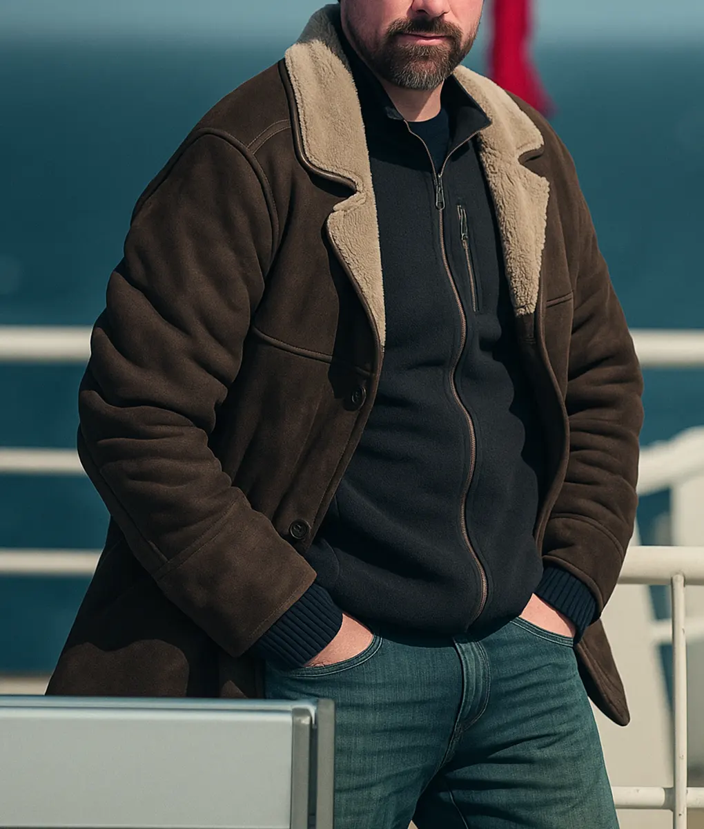 Dept. Q Matthew Goode (Carl Morck) Brown Suede Jacket | TLC