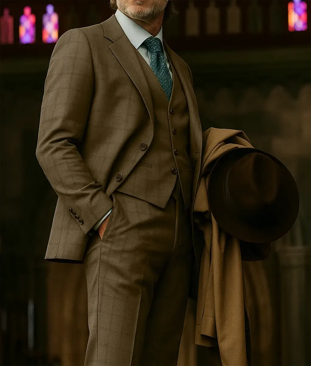 Wake Up Dead Man Daniel Craig 3 piece Suit - Front