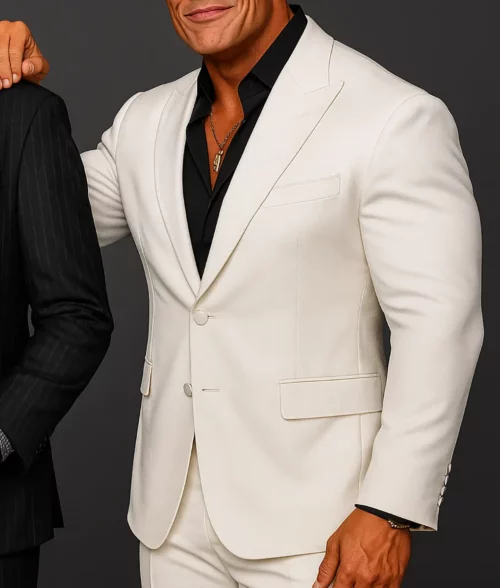 Dwayne Johnson Off White Blazer - Front