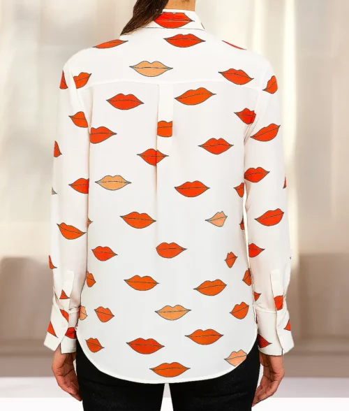 Hacks S04 Jean Smart Lips Printed Shirt - Back