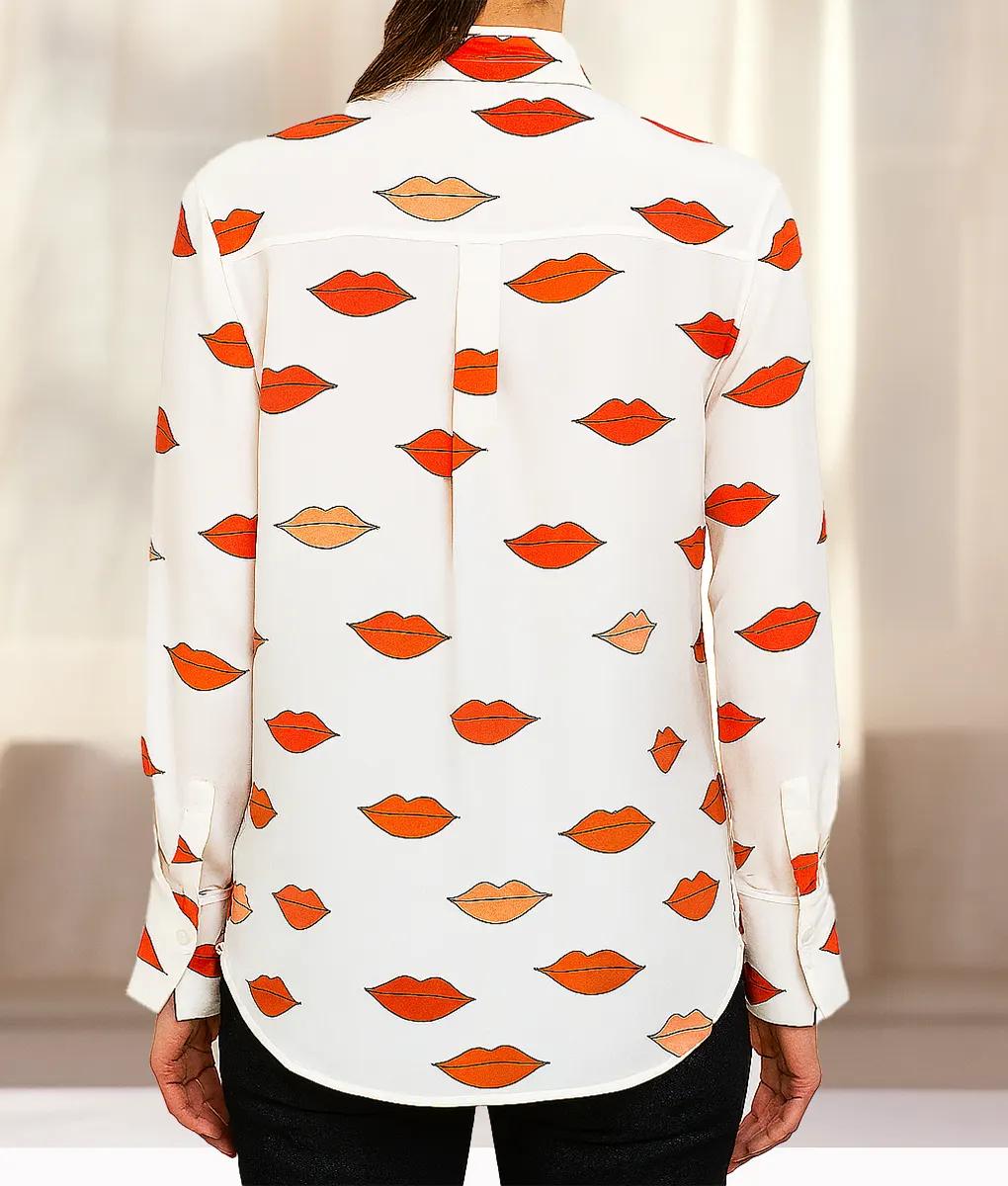 Hacks S04 Jean Smart Lips Printed Shirt - Back