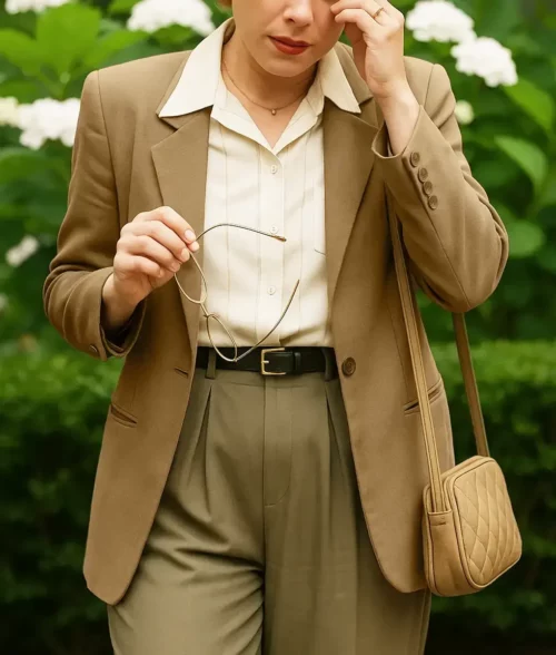 Paper Tiger Scarlett Johansson Brown Blazer - Front