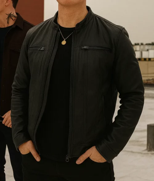 Power Book IV Force Joseph Sikora Black Leather Jacket - Front