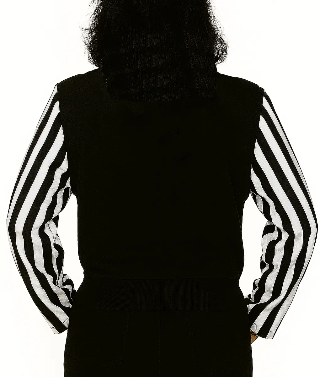 Selena Quintanilla Zebra Stripes Cropped Jacket - Back