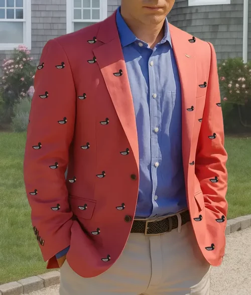 Sirens Glenn Howerton Pink Blazer - Front