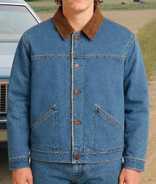 Stranger Things S05 Charlie Heaton Blue Denim Jacket - Front