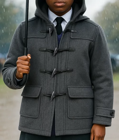 Wednesday S02 Joy Sunday (Bianca Barclay) Duffle Coat | TLC