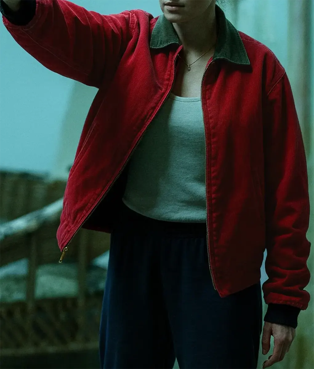 American Sweatshop Lili Reinhart Red Jacket - Front