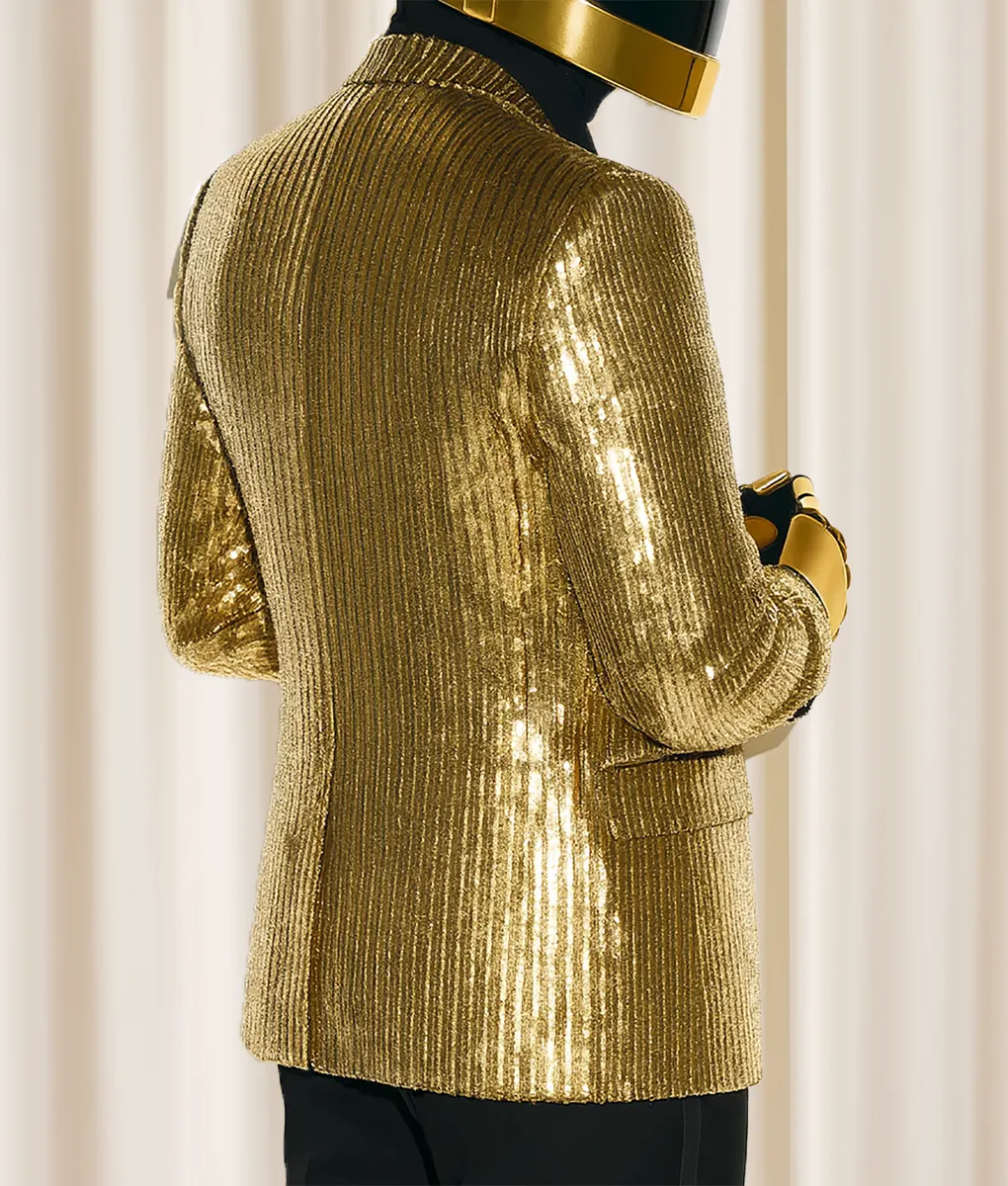 Daft Punk Sequin Blazer - Golden Back