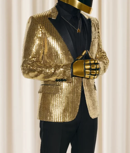 Daft Punk Sequin Blazer - Golden Front