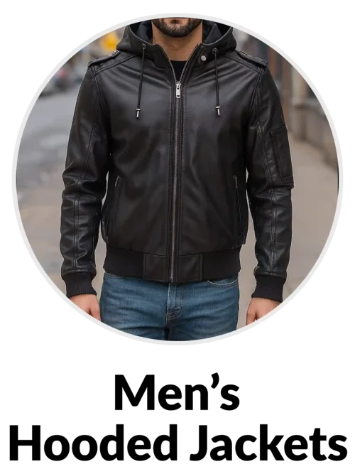 Men's Hooded Leather Jackets