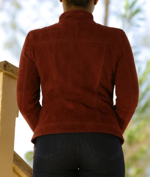 Justified S06 Erica Tazel Suede Jacket - Back