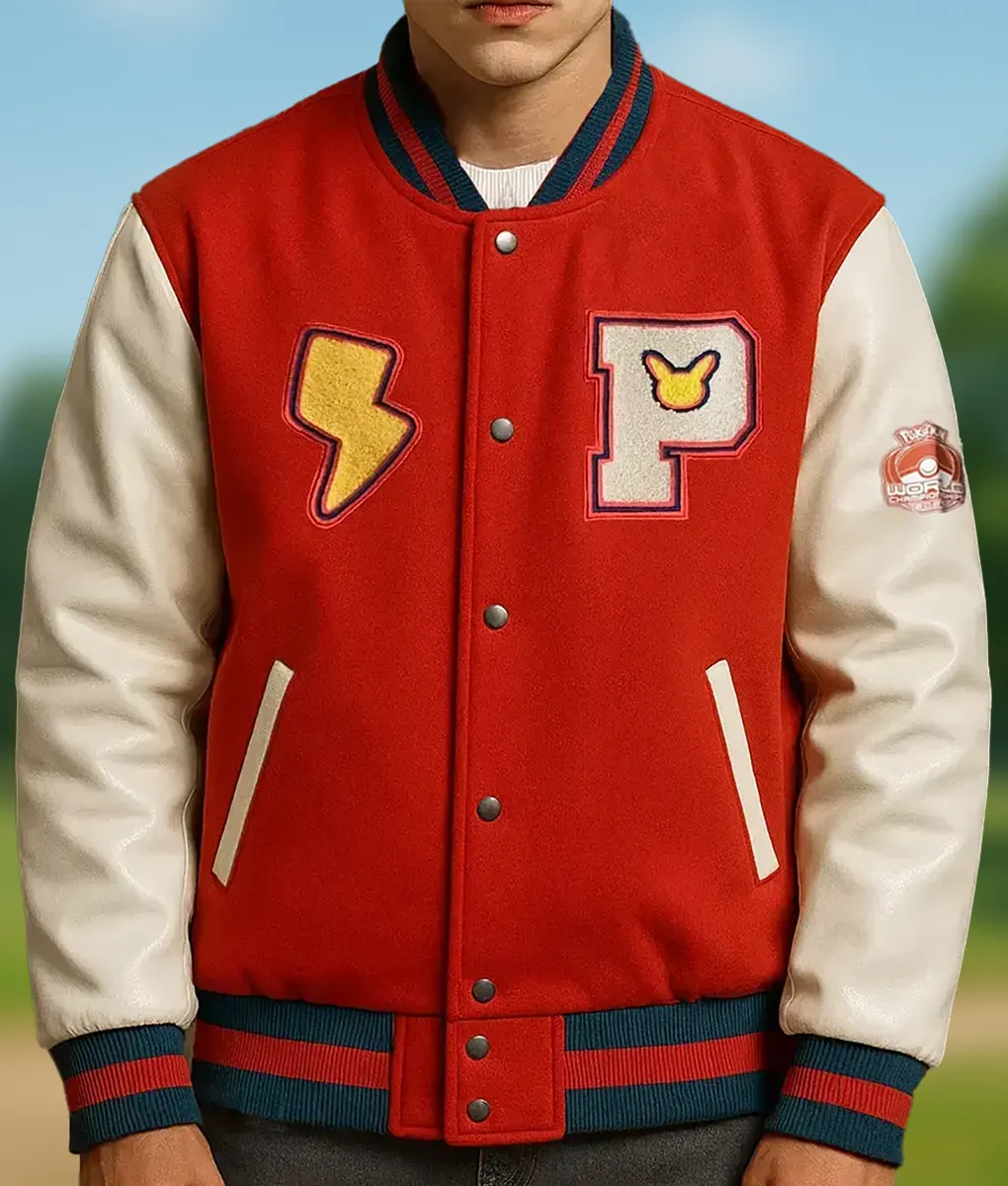 Pokemon World Championships Pikachu Varsity Jacket | TLC