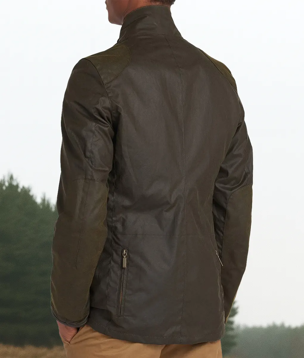 Skyfall Danial Craig Waxed Cotton Jacket - Back