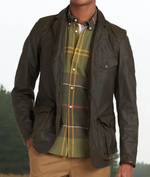 Skyfall Danial Craig Waxed Cotton Jacket - Front Open