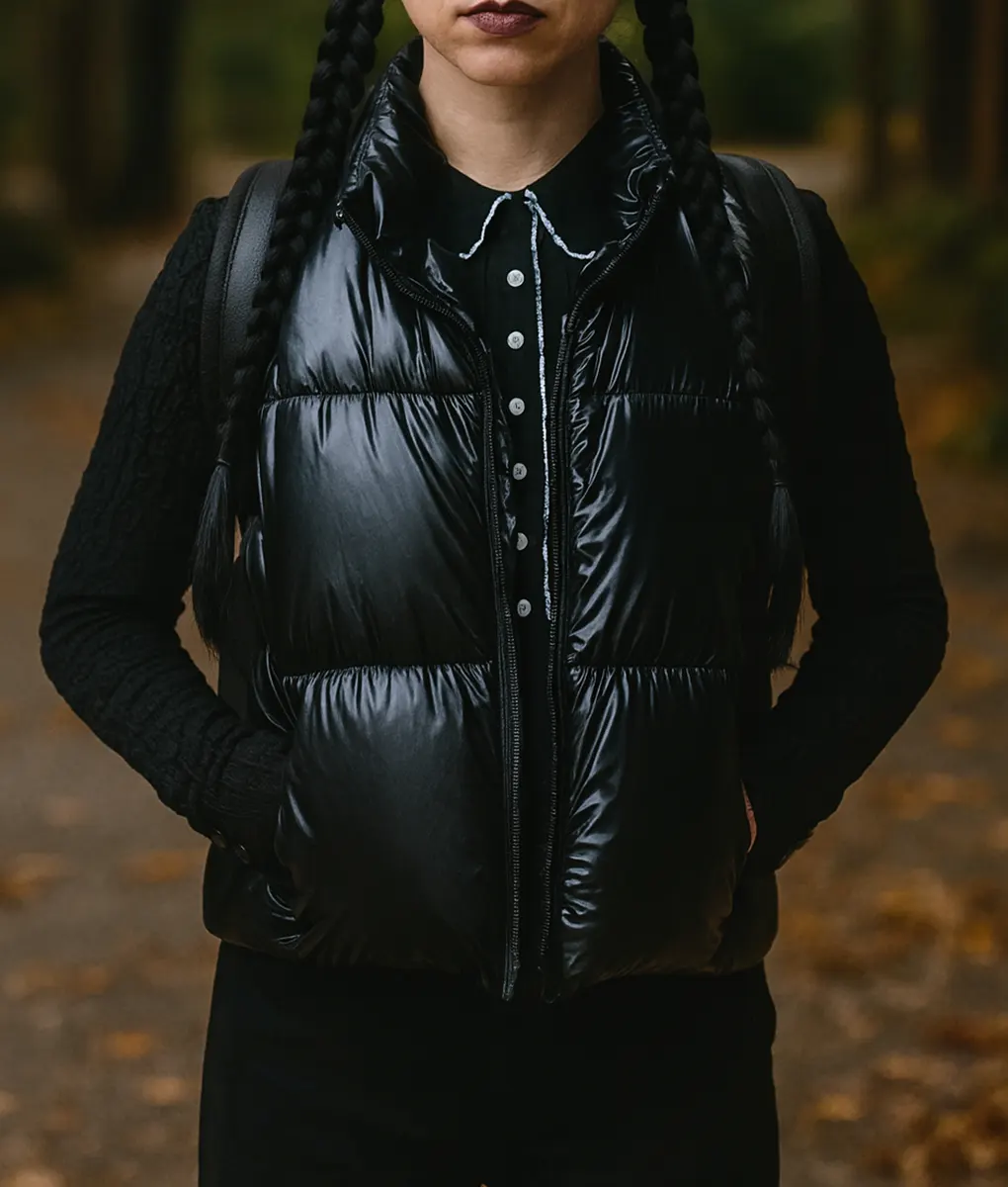 Wednesday S02 Jenna Ortega (Goody Addams) Puffer Vest | TLC