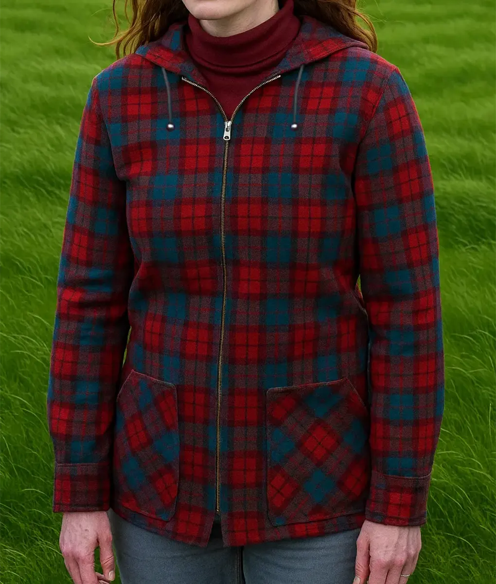 Wild Mountain Thyme Emily Blunt Plaid Jacket - Front