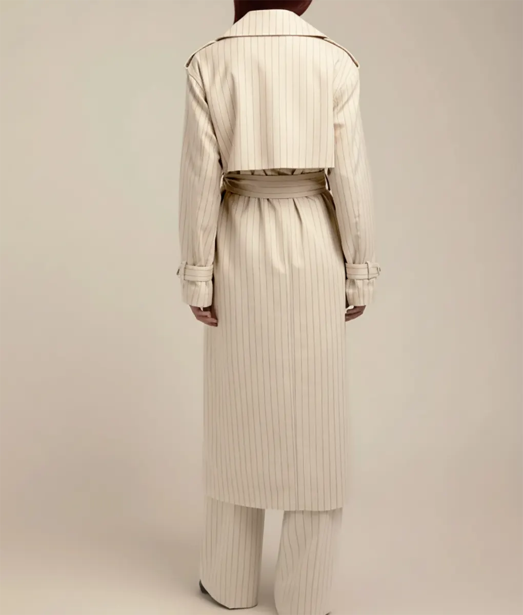 Only Murders In The Building S05 Selena Gomez Striped Coat - Back