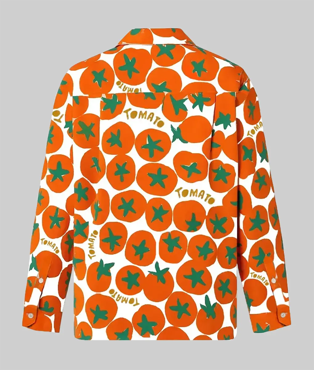 The Great British Bake Off S16 Noel Fielding Tomato Print Shirt - Back