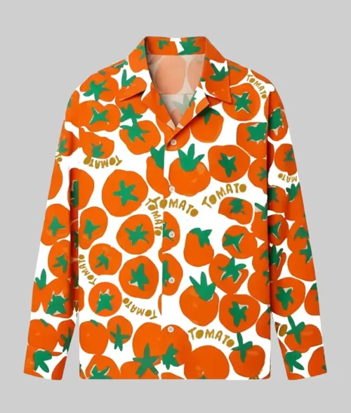 The Great British Bake Off S16 Noel Fielding Tomato Print Shirt - Front
