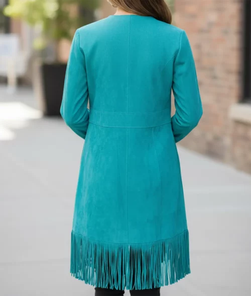 The Voice S28 Reba McEntire Fringe Coat - Back