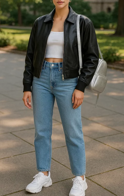 what to wear with a bomber jacket female