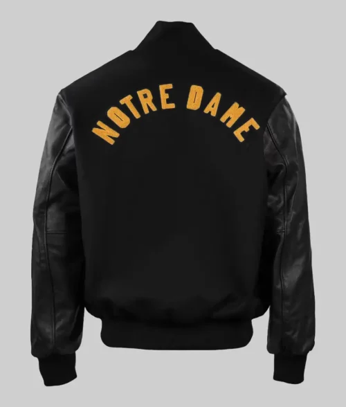 David Men's Black Varsity Jacket – Clearance Item-Back View