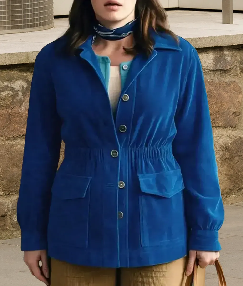 Down Cemetery Road Ruth Wilson Blue Jacket - Front