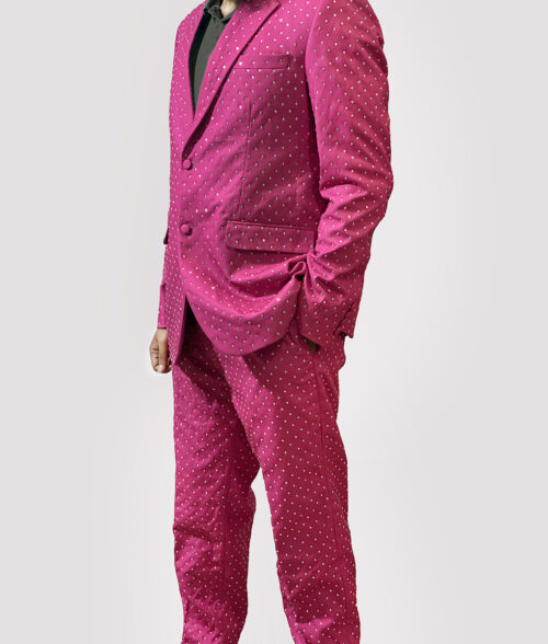 Frank Men's Pink Suit - Clearance Item-Side View
