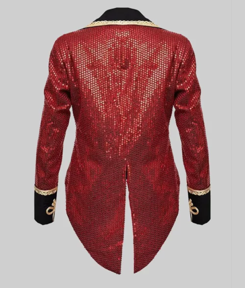 Olivia Women’s Red Sequin Tailcoat – Clearance Item-Back View