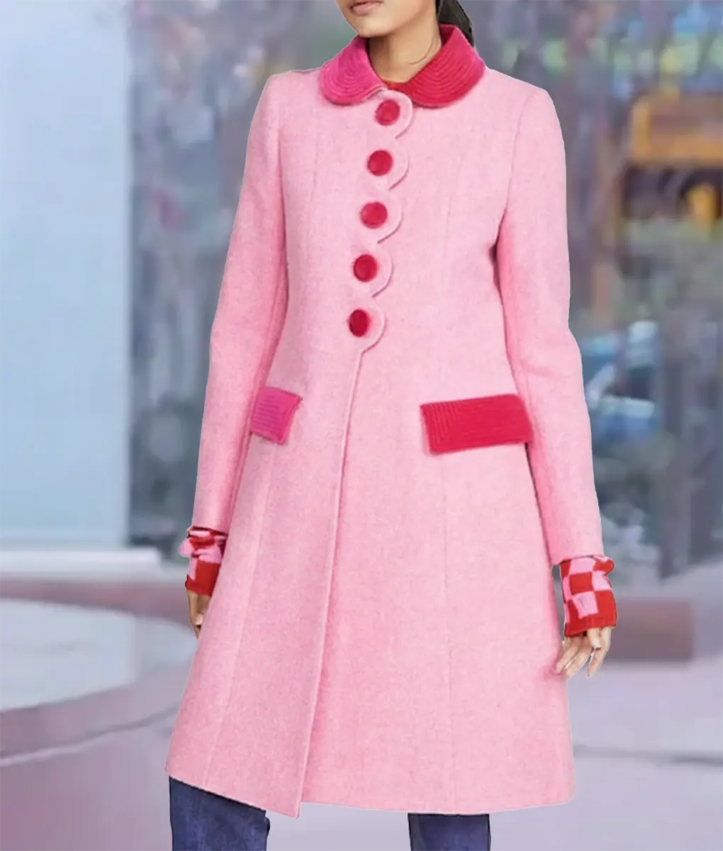 The Today Show Jenna Bush Hager Pink Coat - Front