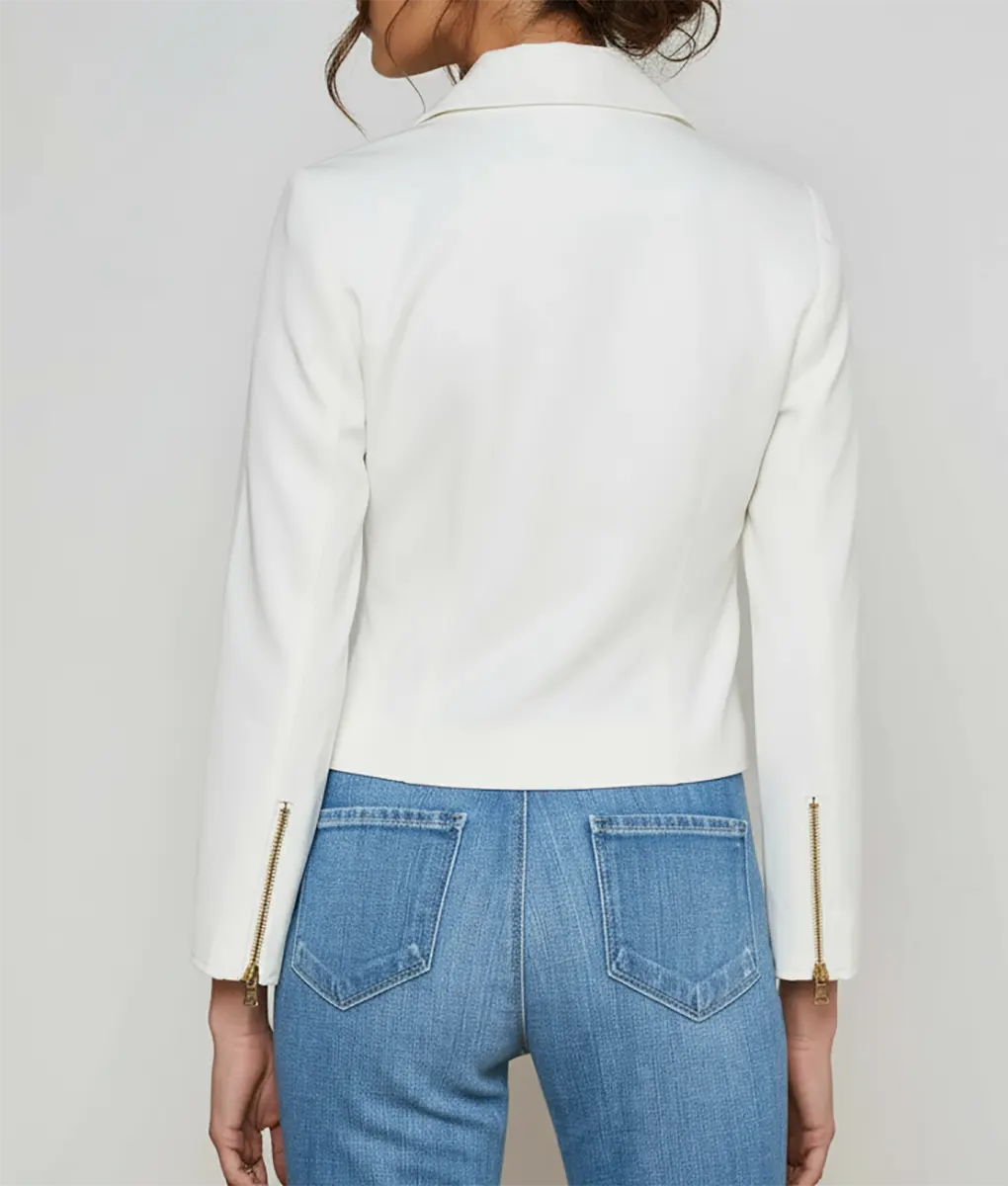 The View Joy Behar White Cotton Jacket - Back