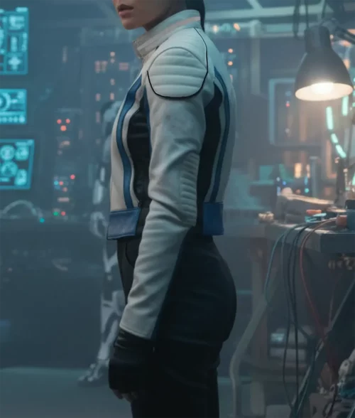 Tron Ares Greta Lee Cafe Racer Jacket - Side