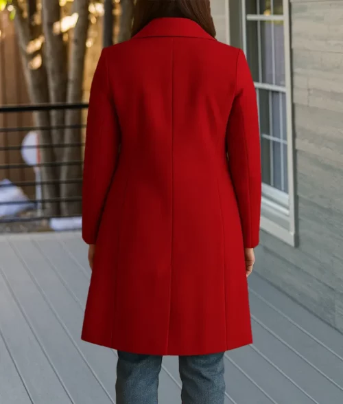 A Christmas Prayer Shae Robins Red Wool Coat - back
