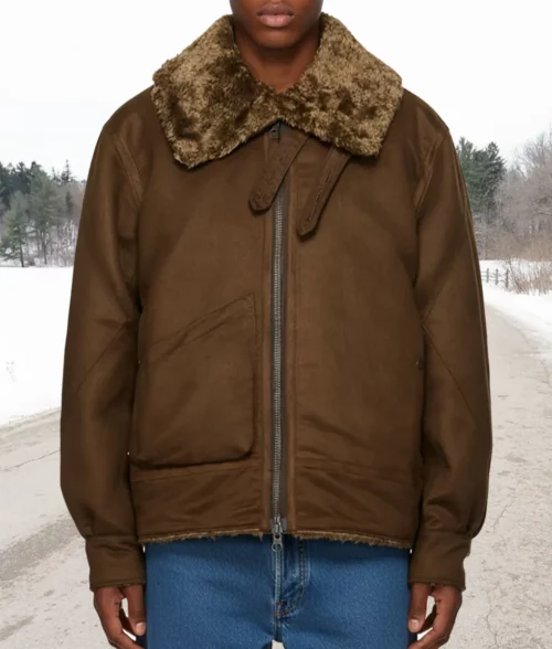 A Very Jonas Christmas Movie Joe Jonas Bomber Jacket - Front