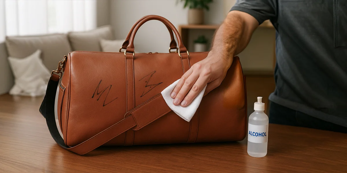 how to get pen out of leather