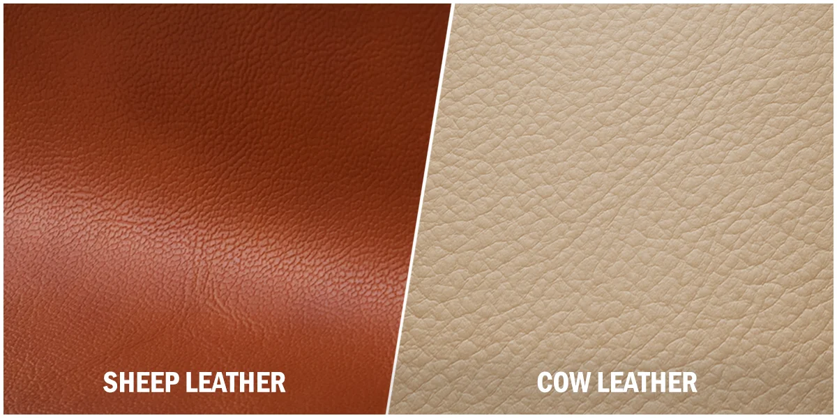 sheep leather vs cow leather