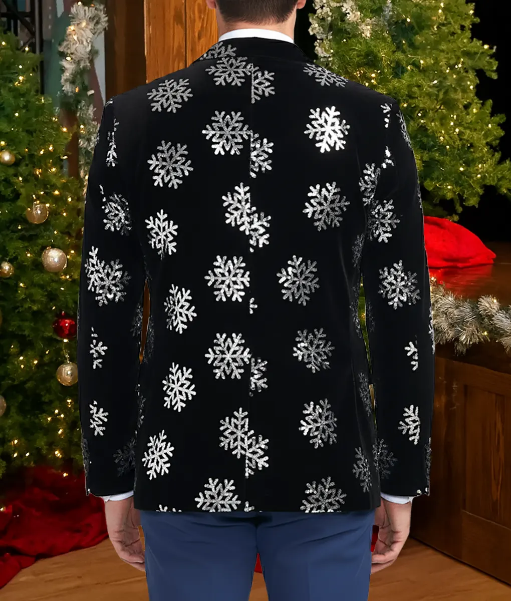 Finding Mr. Christmas S02 Jonathan Bennett Velvet Blazer - Back