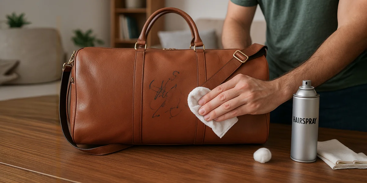 how to get pen out of leather