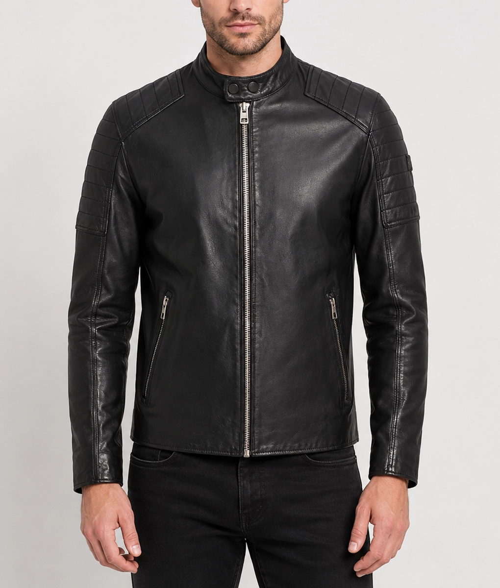 Men&rsquo;s Jayzee Quilted Shoulders Jacket - Front