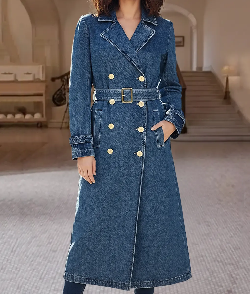 Only Murders In The Building S05 Selena Gomez Denim Coat - Front