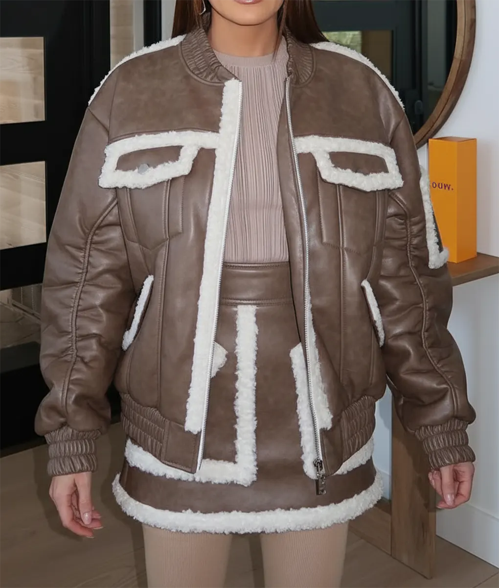 The Real Housewives of Salt Lake City Meredith Marks Brown Jacket - Front