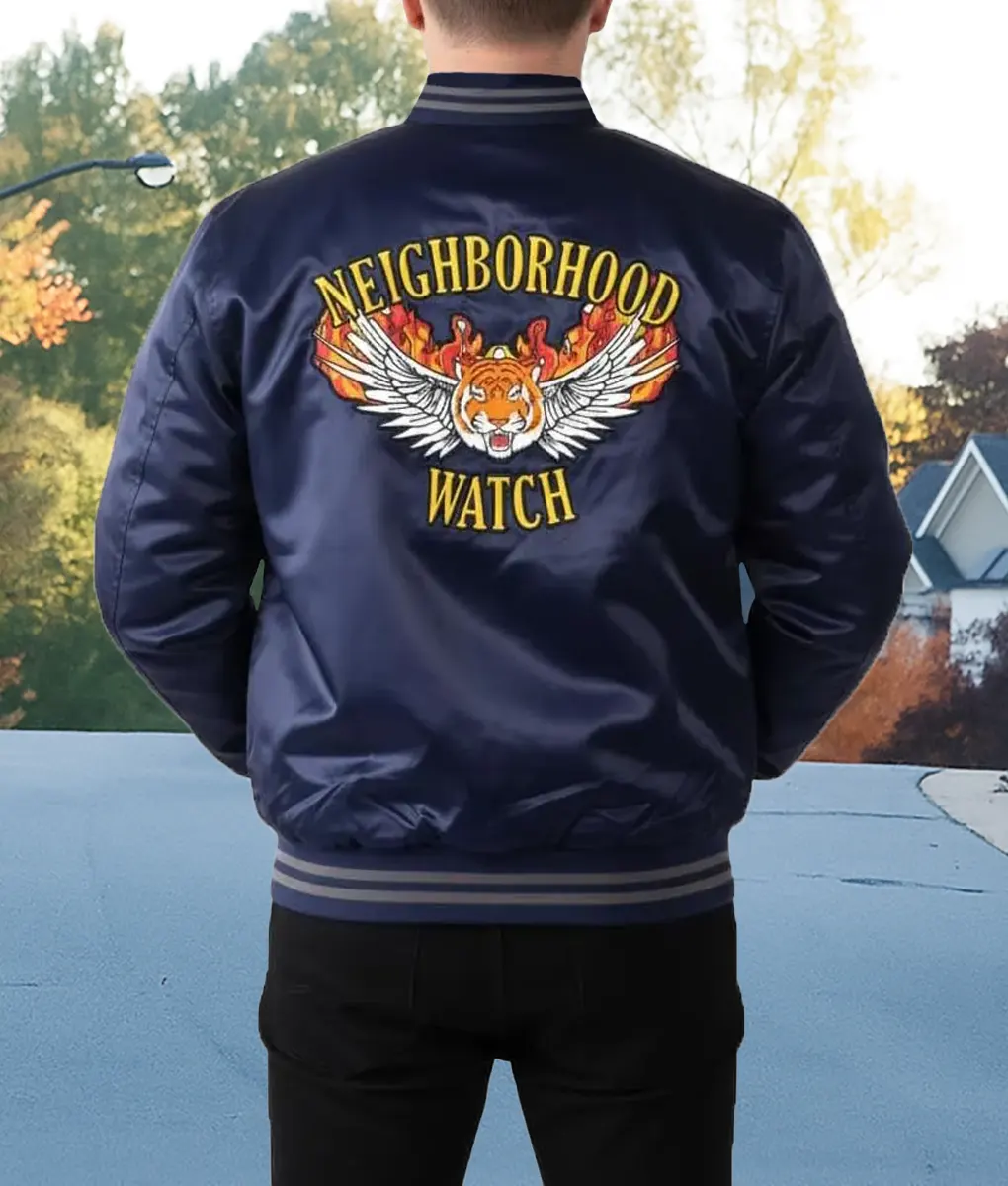 The Watch Ben Stiller Neighborhood Blue Jacket - Back
