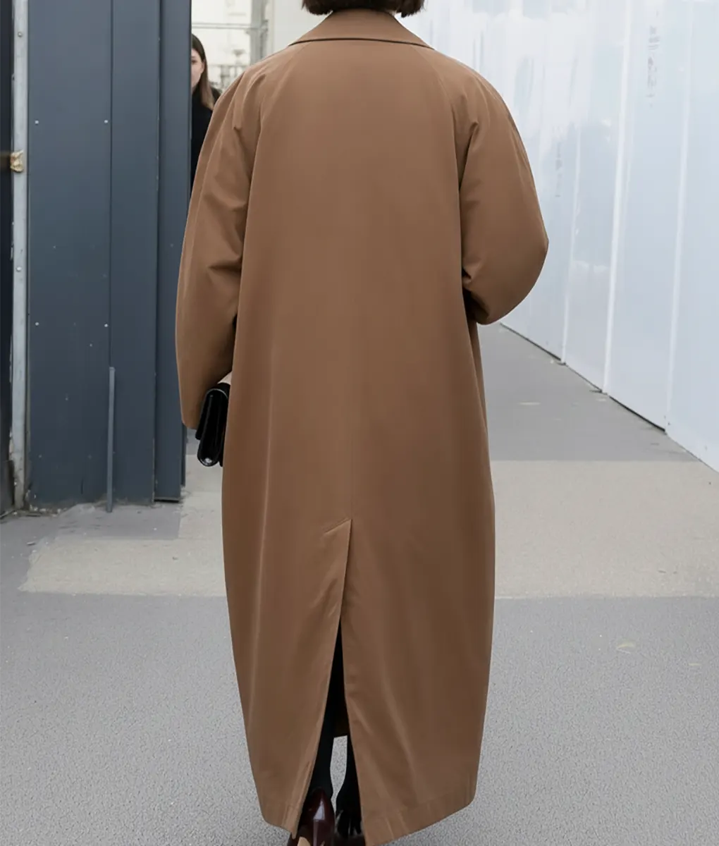 Emily In Paris S05 Lily Collins Brown Coat - Back