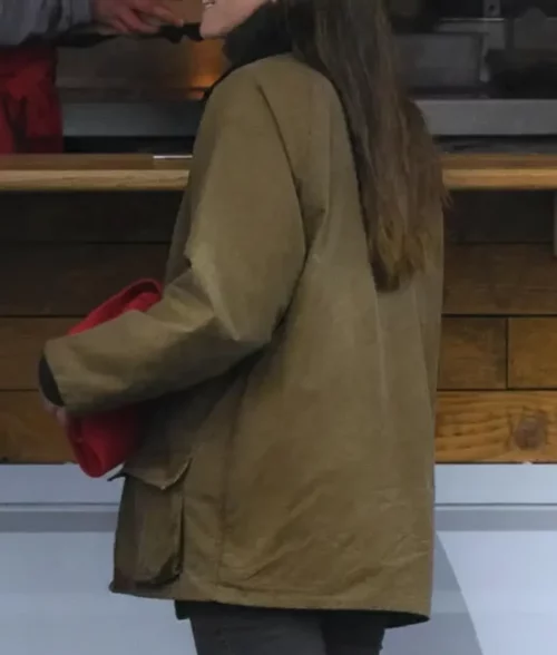 Kate Middleton Brown Cotton Jacket - Back