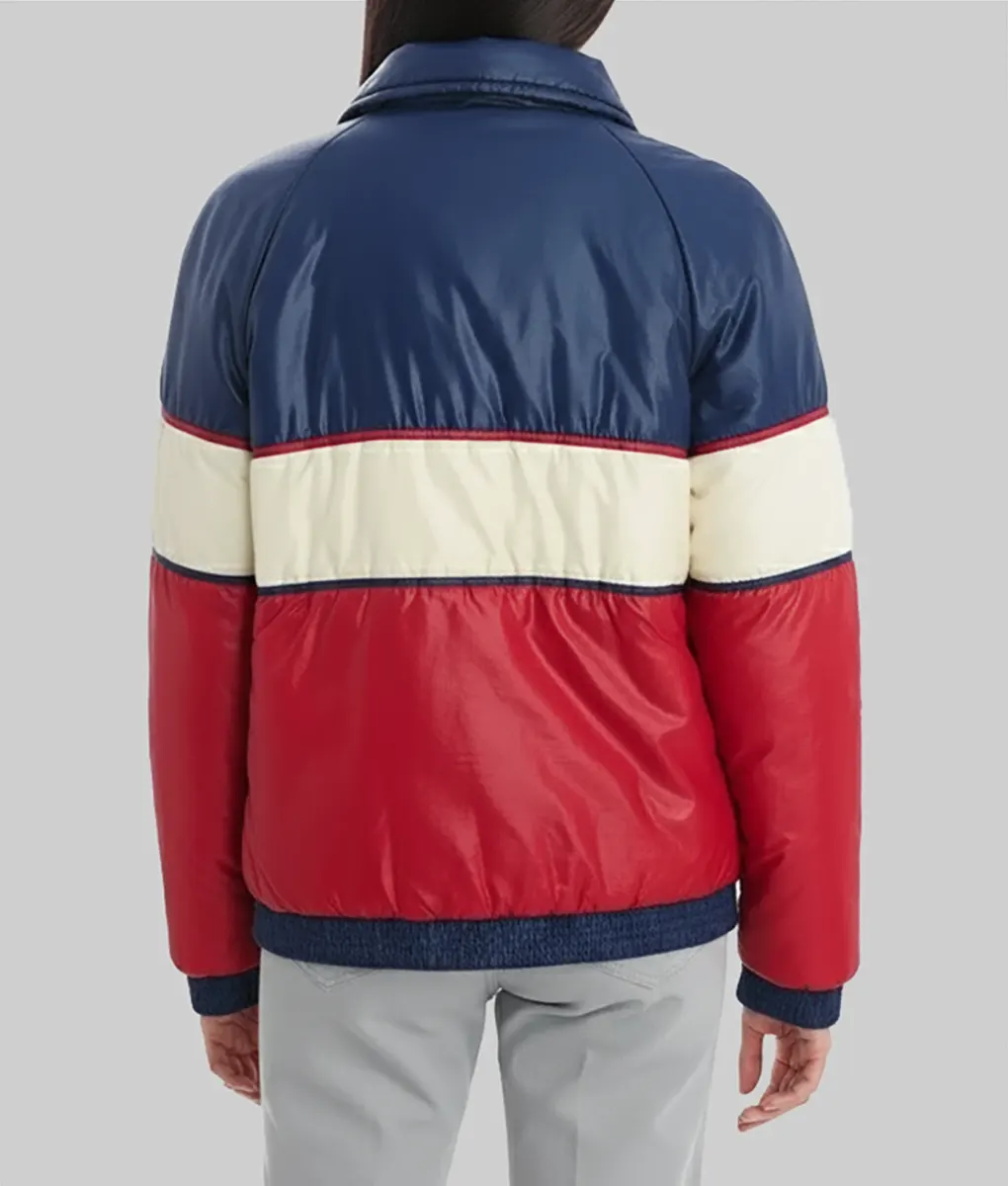 Vintage 70s Color Block Puffer Jacket - Back